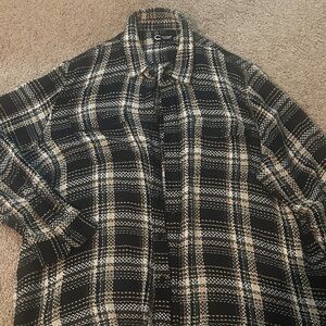 Lucky Brand Black and White Houndstooth Shirt